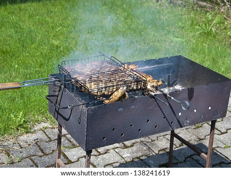 Outdoor cooking- Barbecue Chicken