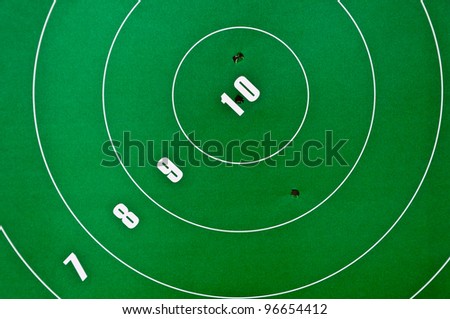 green target practice in which were shot