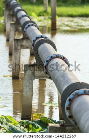 Water tube buried in the ditch