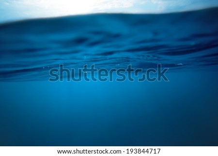 underwater, sea and sky split background