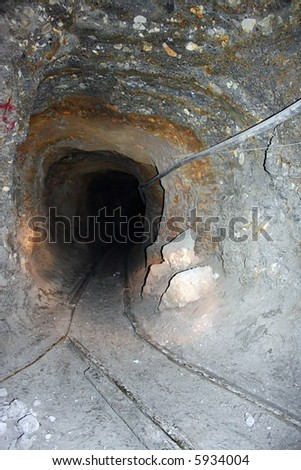Mining - A mining tunnel with tram lines\
\
(Please see other images in this series)