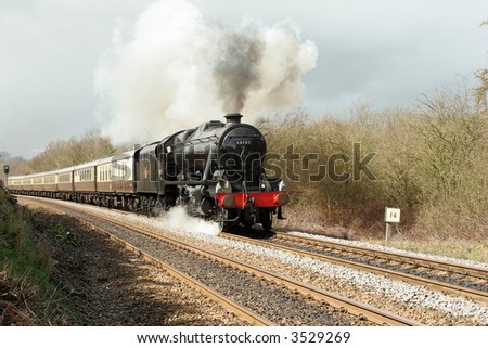 A steam engine on the main line.