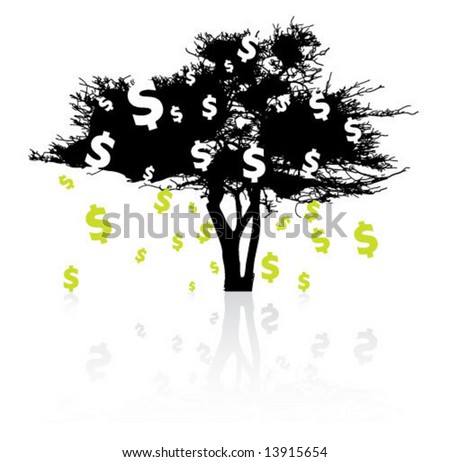money tree pounds. stock vector : Money Tree