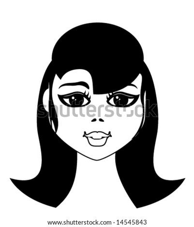 how to draw cartoon girl face. I will use the following stock