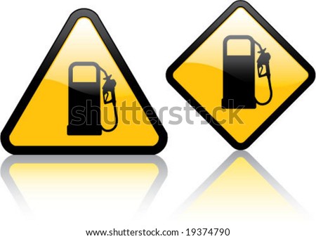 gas pump vector. stock vector : Attention Gas