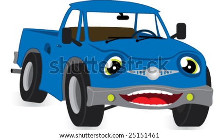 Cartoon Blue Truck