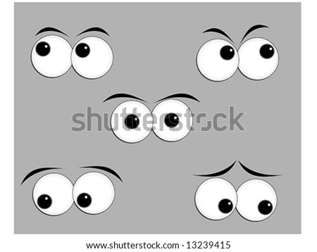 Clip Art Eyes Looking. stock vector : Eyes looking in