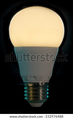 LED Economy Light Bulb in the dark