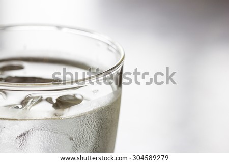 Cool Drink Water in Glass with Blur background