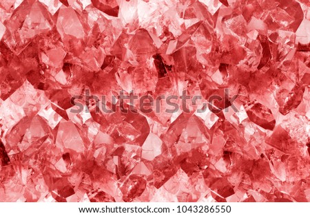 macro photo of red ruby crystals background