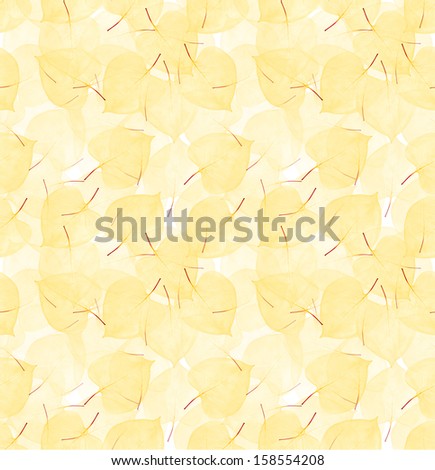 golden leaf skeleton seamless background