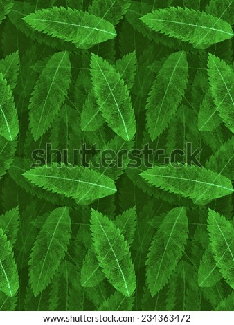 green leaf skeleton seamless background