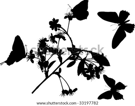 clipart flowers and butterflies. flowers and utterflies