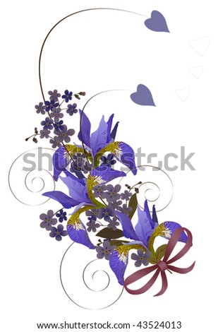blue flowers bouquet. with lue flower bouquet