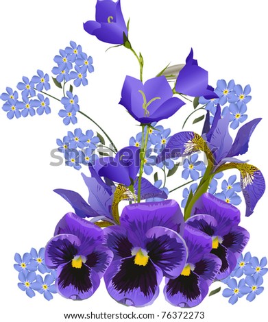 blue flowers bouquet. with lue flower bouquet