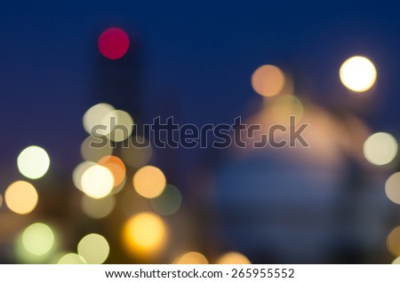 industrial night light bokeh , defocused blur background