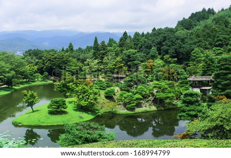 Shugakuin Imperial Villa Garden in Kyoto, Japan