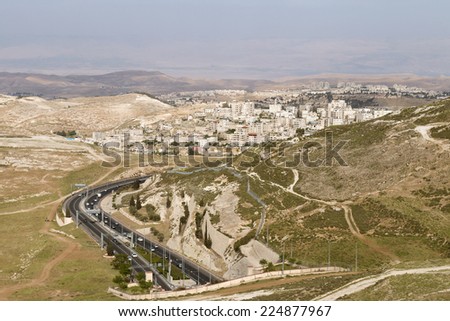 The Jordan Valley seen from Jerusalem