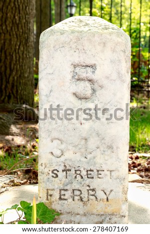 Old Mile Marker in New York City