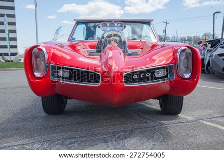 APRIL 26, 2015 - Woodbridge, NJ: A replica of the Monkeemobile from the television show The Monkees is shown at the Cars of the Hollywood Screen car show