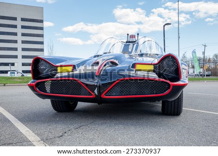 APRIL 26, 2015 - Woodbridge, NJ: A replica of the original Batmobile is shown at the Cars of the Hollywood Screen car show.