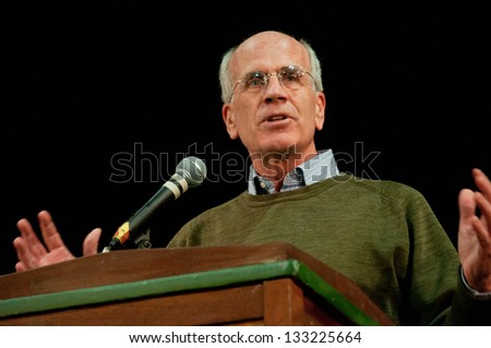 Montpelier, VT, USA - November 4, 2012: Representative Peter Welch rallies voters at a Get Out the Vote Rally in Montpelier.