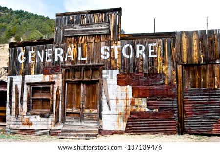 A boarded up general store is no longer open for business.