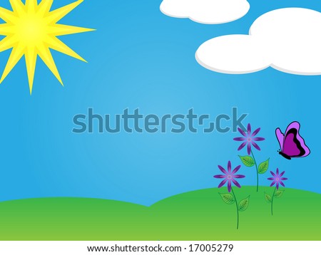 Graphic Purple Flowers