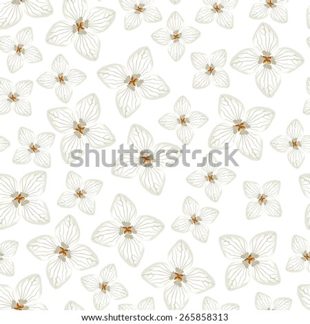 Vector illustrations of hydrangea flowers pattern seamless