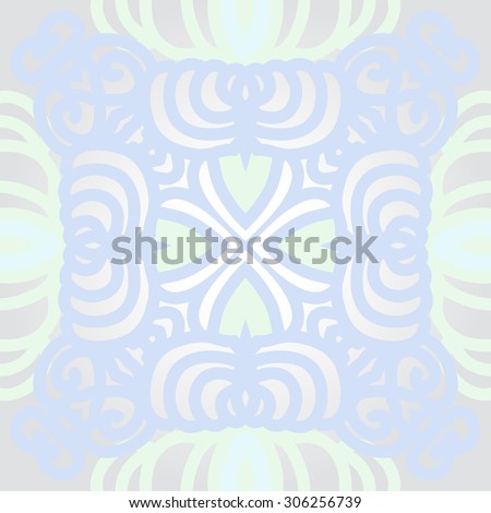 Circular   pattern of delicate striped motif, stripes, spirals, doodle. Hand drawn.