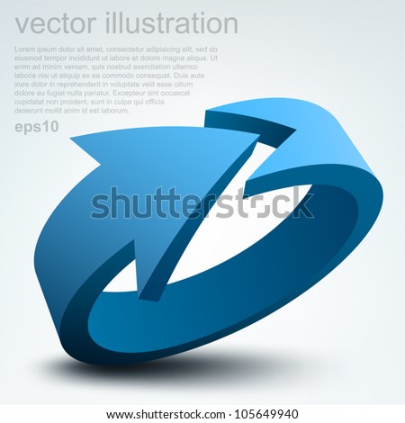 Vector illustration of 3D arrow logo design Vector illustration of 3D arrow logo design