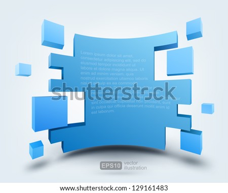 Vector illustration of 3D background logo design Vector illustration of 3D background logo design