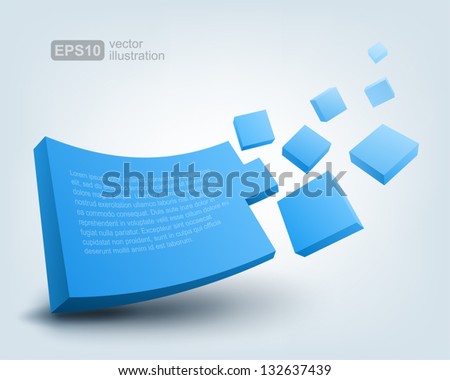 Vector illustration of 3D shape logo design Vector illustration of 3D shape logo design