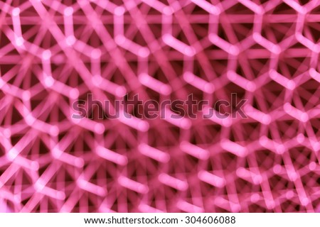 blur hexagon geometry structure abstract for background, red color tone