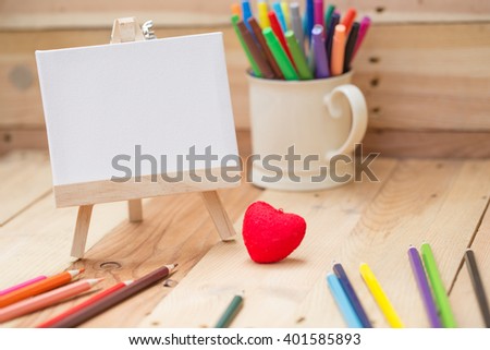 draw painting canvas empty space for text, love art background concept.