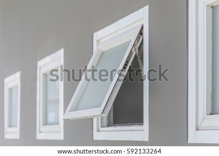 awning window open, modern home aluminium push windows.