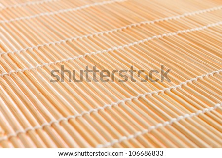 japanese mat, texture of Japanese mat to make sushi on white
