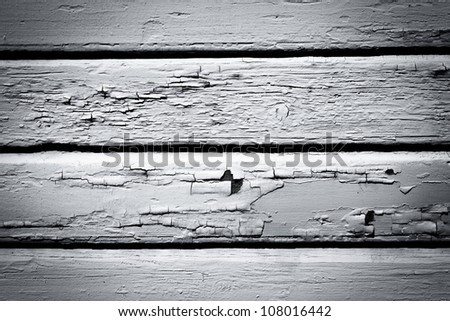 Old weathered black and white wood wall background