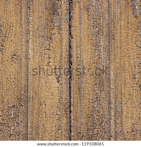 old wooden plank wall of a house. Square format
