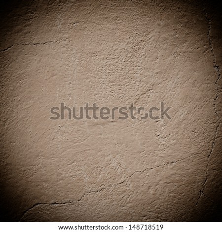 Sepia background wall texture - cracked and dark edges
