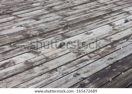 Aged wooden terrace floor background