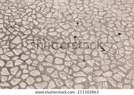 The stone pavement as the background texture