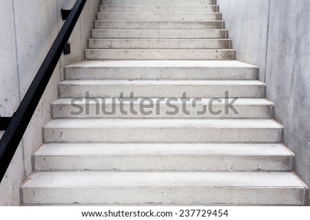 Abstract modern concrete building - stairway composition