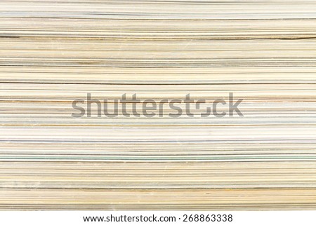 A stack of magazines isolated on a white background