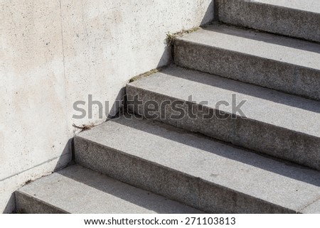 Abstract modern concrete stairs to building - stairway composition