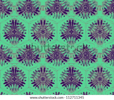 Pattern Emerald Light/ Ornamental round floral pattern. kaleidoscopic floral pattern. Fractal mosaic background./ High resolution abstract image