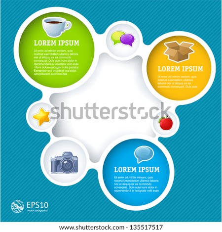Website infographic loop template Vector design frame Website infographic loop template Vector design frame