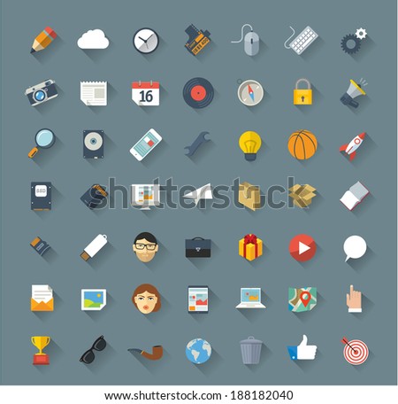 Minimalist flat ui vector design element and icion set Minimalist flat ui vector design element and icion set