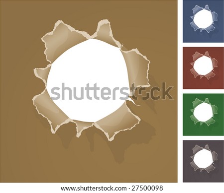 Hole In The Paper. Vector. - 27500098 : Shutterstock