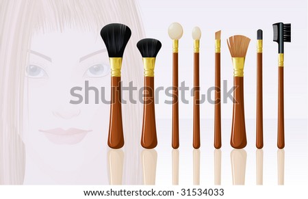 Makeup Brush Vector